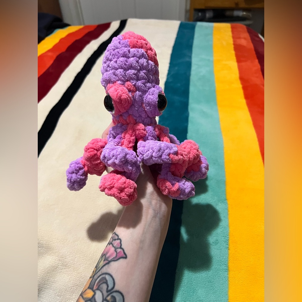 Plush Crocheted Octopus π - Picture 10 of 13
